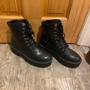 H&M platform combat boots